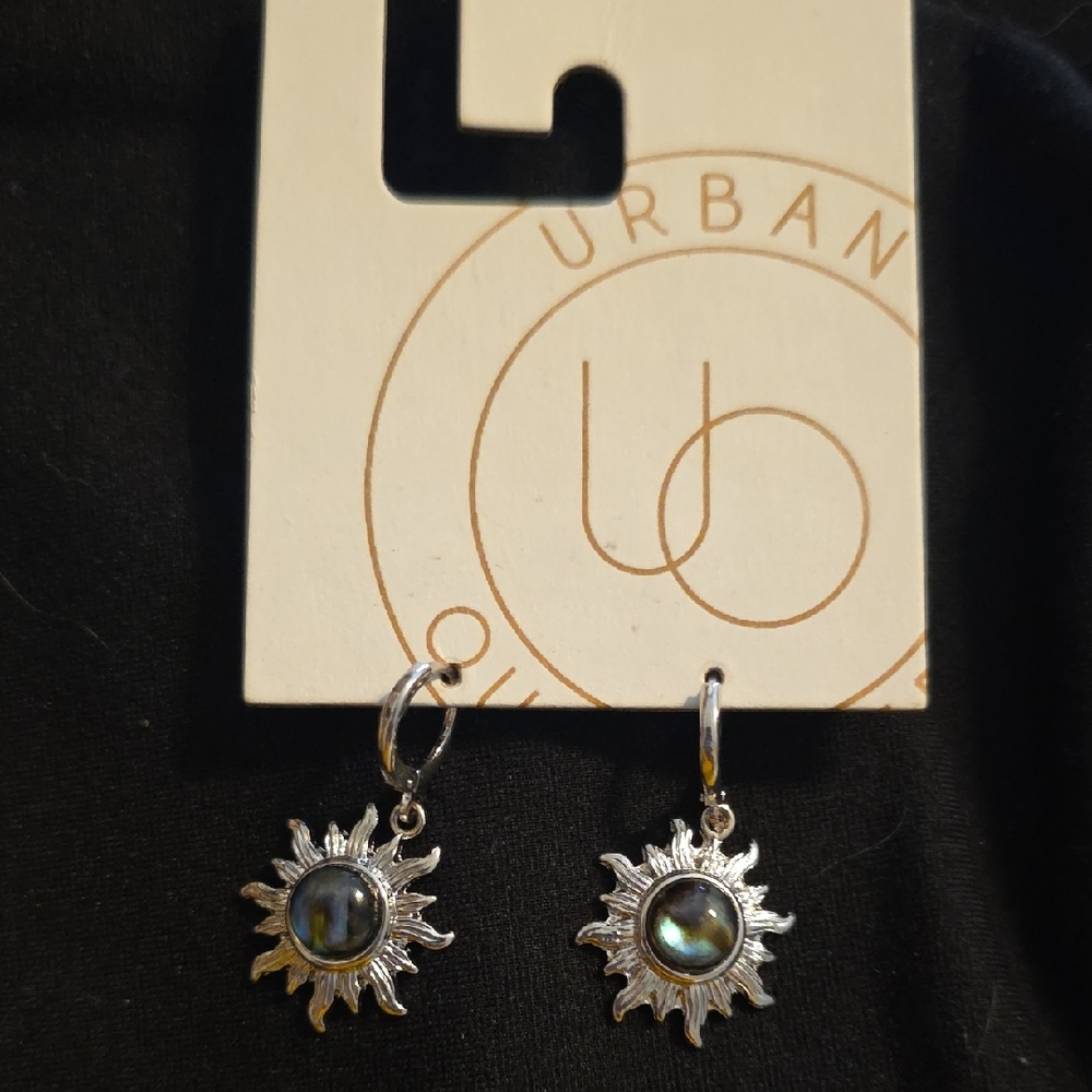 Urban Outfitters Silver Sunburst Earrings